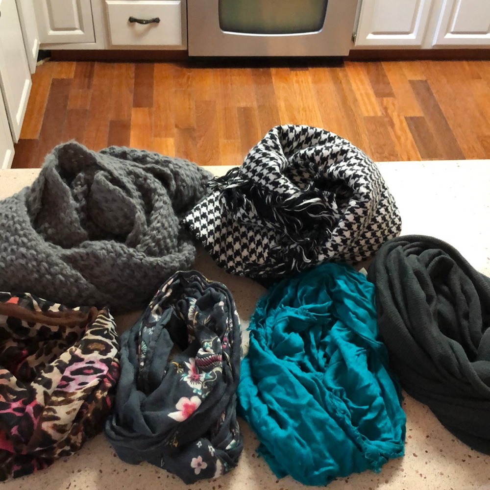 Lot of scarves